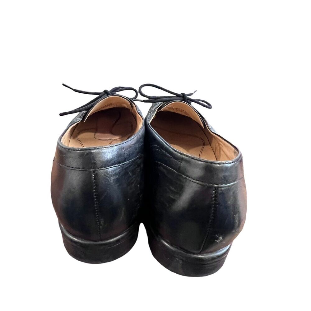 Vintage TROTTERS LILA Woven Leather Black Oxford Shoes Flats 9.5 S (AAA) - Picture 7 of 12